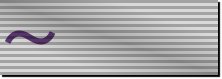 A horizontal rectangle ribbon similar to those issued in the military. It is colored and shaded to appear silver, with two purple tilde symbols on its left half, implying two more missing from the right.