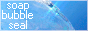 An ocean-blue site button, reading soap bubble seal on the left in white letters.